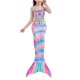 thumbnail image 4 of 3-piece set children girls mermaid tail swimming bikini top swimsuit swimwear-XK6994, 4 of 5