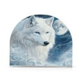 thumbnail image 2 of Qxltty Cool White Wolf Acrylic Napkin Holder Set of 1 Transparent Dining Table Kitchen Cafeteria Home Decor 4.1x4.9x1.97in, 2 of 9