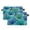 Blue-green Flowers, variant on 1-Pack Square Closet Organizers with Handles Open Basket Bins Blue Floral Seamless Pattern Storage Basket for Home Office