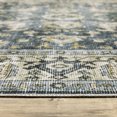 thumbnail image 4 of Oriental Weavers Charleston Washable Area Rug - CHA08 - 3'6" x 5'6" - in Blue/ Gold - Vintage Inspired, Non-Slip, Stain Resitant, Ultra Low Pile, Entrway, Bedroom Rug, 4 of 5
