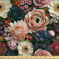 thumbnail image 2 of Ambesonne Floral Fabric by the Yard Upholstery, Top View Garden Flowers Art, 3 Yards, Blush Dark Lavender, 2 of 5