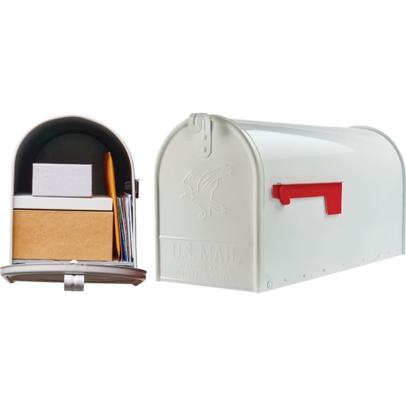 Gibraltar Elite Large Galvanized Steel Post Mount Mailbox Rust Resistant