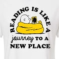 thumbnail image 3 of Peanuts - Reading Is Like A Journey To A New Place - Juniors Cropped Cotton Blend T-Shirt, 3 of 6