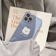 thumbnail image 5 of Compatible for iPhone 13 Pro Max Case Cute Painted Design White Luck Bear for Women Girls Fashion Slim Soft Flexible TPU Rubber for iPhone 13 Pro Max-Blue, 5 of 7