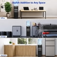 thumbnail image 6 of KNDKO Water Dispenser with Ice Maker,Top Loading Hot & Cold Water Cooler for 5 Gallon Bottles,33LBS/24H Bullet Ice Maker Output,Child Safety Lock,Ideal for Home,Office,Garage - Black, 6 of 7