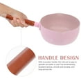 thumbnail image 5 of ROSENICE 1Pack Pink Japanese Cooking Pot With Wood Handle For Restaurant Use And Milk Warming, 5 of 8