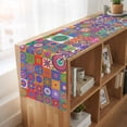 thumbnail image 6 of Table Runners 72 Inches Long Dress Scarves, Colorful Ethnic Farmhouse Kitchen Table Runner, Coffee Tablerunners, Modern Abstract National Geometric Purple 18x72 Inch, 6 of 9