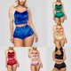 thumbnail image 3 of Women Nightwear Lingerie Sleepwear Underwear Crop Tops Shorts Pajamas Set, 3 of 8