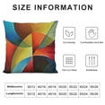 thumbnail image 5 of YINGXI Decorative Throw Pillow Case, Graphic Curved Design with Colored Details , Cushion Cover for Couch Living Room Car,Orange White 24x24in, 5 of 5