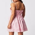 thumbnail image 3 of Été Sans Manches Ourlet Dos Cravate Robe Cami Florale des Femmes, 3 of 5