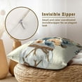 thumbnail image 4 of Watercolor Flowers Throw Pillow Covers 18x18 Inch Set of 2 Grey Beige Flower Mason Jar Decorative Pillow Cushion Cases for Sofa Couch Living Room Housewarming Party Decor, 4 of 6