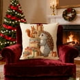 thumbnail image 2 of HomeDM Christmas Pillow Covers 18"x18" Farmhouse Xmas Decorations Christmas Tree Winter Holiday Decor Throw Cushion Case for Home Couch Single Piece, 2 of 6