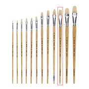 Pro Art White Hog Bristle Filbert Brush Size 10 for Oils and Acrylics