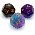 thumbnail image 1 of GFDYREE 3 Pieces Acrylic Pearl Astrological Dice for Constellation Divination Accessory 3 Colors D12 Glitter Dice Set, 1 of 7