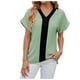 thumbnail image 1 of Fiudx Tops para Mujer Blusa de Manga Corta con Estampado de Moda para Mujer, Camiseta Divertida con Cuello Redondo, Camiseta Sin Mangas, 1 of 4
