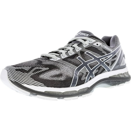 Asics Men's Gel-Nimbus 19 Carbon / White Silver Ankle-High Running Shoe -