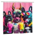 thumbnail image 2 of Shower Curtain, French Bulldog Cool No.103 Washable Shower Curtain for Bathroom, Waterproof Bathroom Shower Curtain Set with Hooks Long Shower Curtain 72x72in Home Decor, 2 of 7