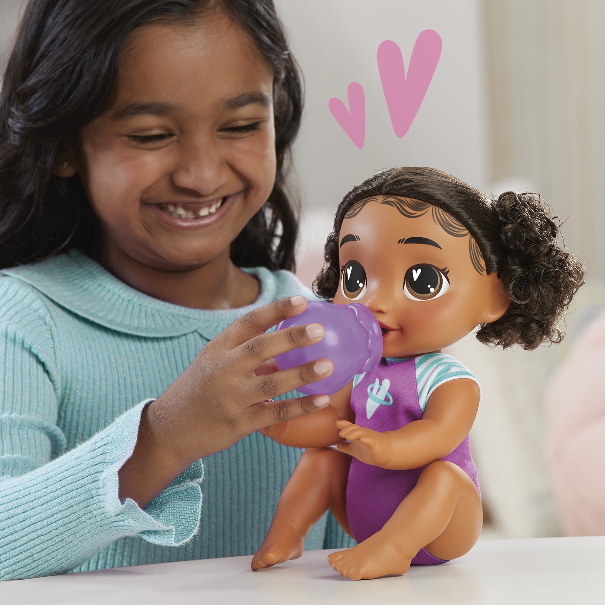 Baby Alive Crawl 'n Play Tilly Tinker Doll, Black Hair, Electronic Kids Toys for Girls & Boys 3+