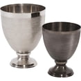 thumbnail image 3 of HOWARD ELLIOTT Vase Regal Goblet Large Textured Silver Aluminum, 3 of 3