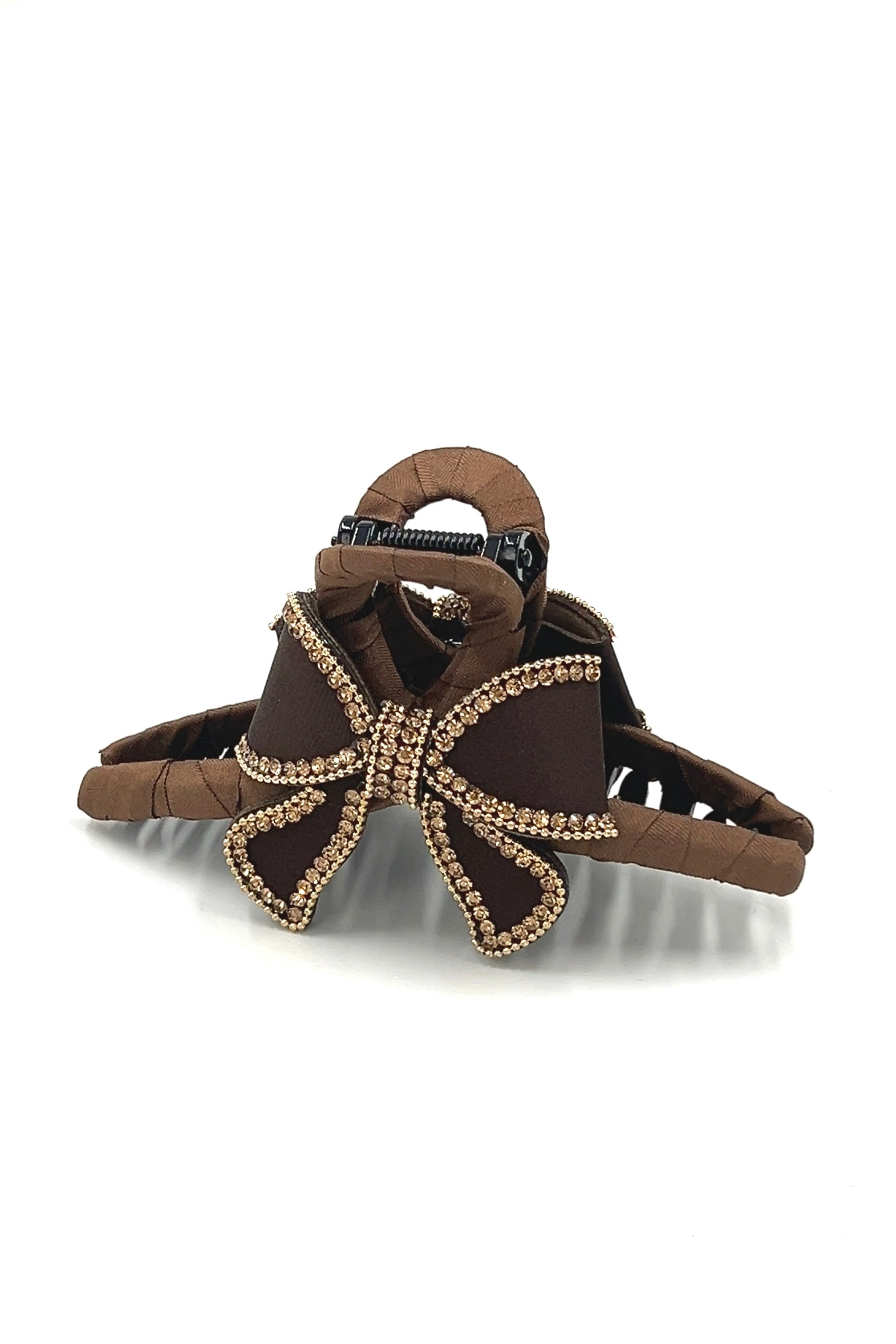 Chestnut Double Bow Hair Jaw
