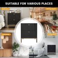 thumbnail image 6 of Boyel Living Nightstand with 2 Drawers, Modern Black End Table Nightstands Wood Bedside Table for Bedroom Living Room, 6 of 6