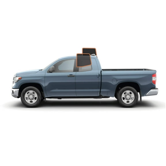 MotoShield Pro Premium Professional 2mil Precut Ceramic Window Tint Film for 2007-2021 Toyota Tundra Double Cab — (Rear Driver/ Passenger 25%) + Lifetime Warranty