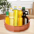 thumbnail image 3 of Xingzhi Anti-Skid Turntable Spice Rack Bathroom Storage Organizer Container Tray Orange L 1Set, 3 of 6