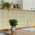 thumbnail image 3 of Mi Alma Gold Yellow Floral Peel & Stick Tiles - Vinyl Backsplash 8x8, 3 of 14