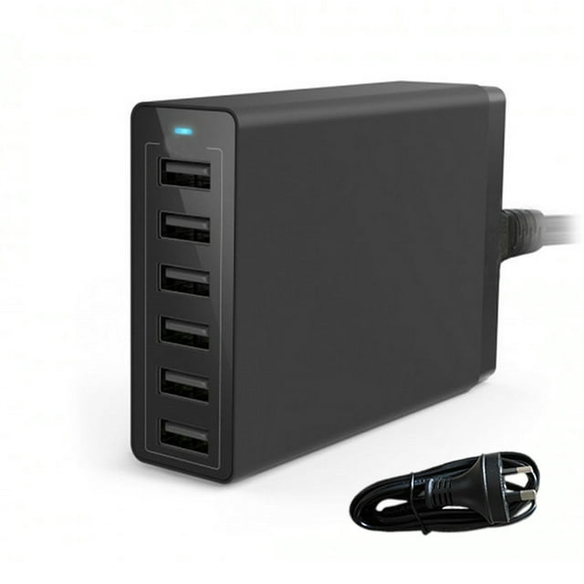 Inteprter 1 Juego de cabezales de de recarga USB, herramientas de carga significativas multipropósito para casa, tienda, viajes, oficina, Plog Teléfono y Comunicación Negro AU Plog