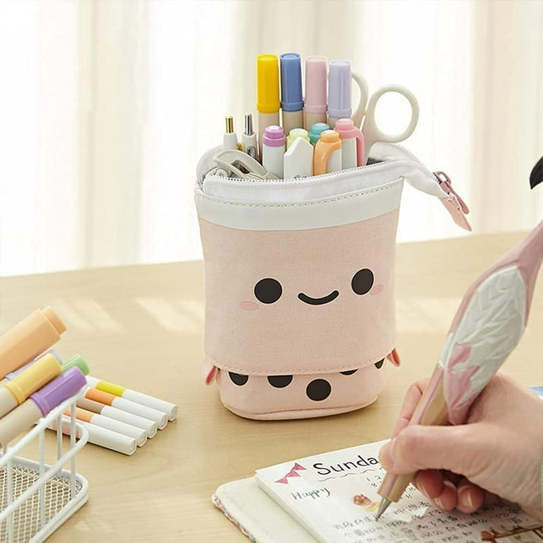 CICIMELON Cute Pencil Case Standing Pen Holder Telescopic Pencil