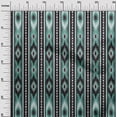 thumbnail image 2 of oneOone Cotton Flex Dusty Teal Green Fabric Stripe & Ikat Ethnic Fabric For Sewing Printed Craft Fabric By The Yard 40 Inch Wide, 2 of 4