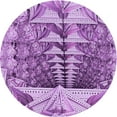 thumbnail image 1 of Ahgly Company Machine Washable Indoor Square Transitional Dark Orchid Purple Area Rugs, 3' Square, 1 of 7