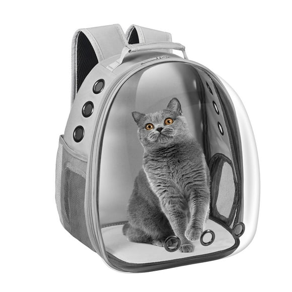 Mochila portabebés Dorphy Space Capsule para gato y perro, color gris