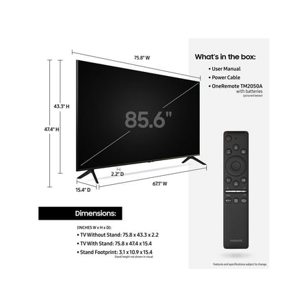 Samsung - 86” Class TU9010 LED 4K UHD Smart Tizen TV
