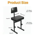 thumbnail image 2 of Mohsoe Winston Adjustable Piano Bench with Padded Backrest - Ergonomic Keyboard Stool for Piano, Organ, Synthesizer | Heavy-Duty Metal Frame, Anti-Slip Feet, Portable for Home Studio & Gig (Black), 2 of 9