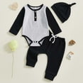 thumbnail image 2 of mgoYE Newborn Baby Boy Girl Clothes letter Hospital Outfits Gender Neutral One Piece Romper 0-3 Months, 2 of 4