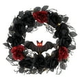 thumbnail image 2 of 21In plastic Bat Wreath decoration,Halloween decor,by way to celebrate, 2 of 4
