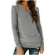 thumbnail image 2 of RKSTN Long Sleeve Shirts for Women Oversized Crewneck Slim Base Layer T Shirt Top Womens Casual Solid Plus Size Round Neck Loose Fits Comfy Cozy Basic Tee Shirt Fall Spring Clothes, 2 of 10