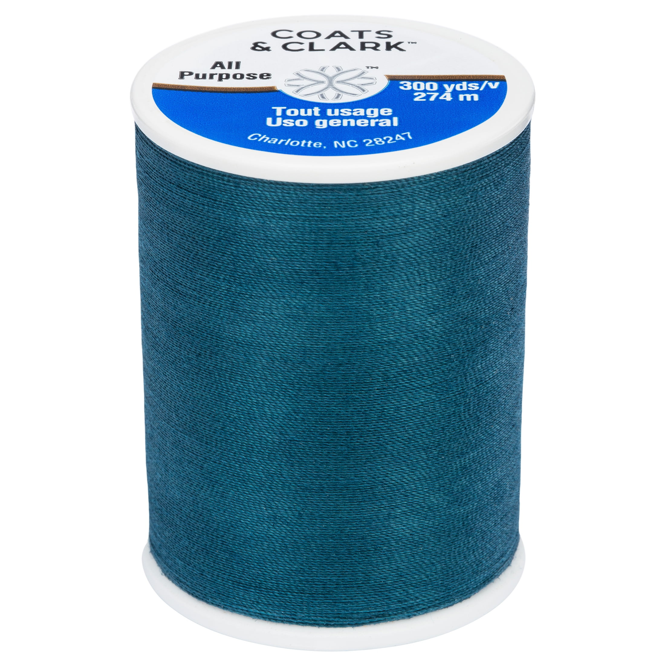 (3 pack) Coats & Clark All Purpose Dark Teal Thread, 300 Yards