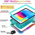 thumbnail image 3 of BMOUO Case for iPad (A16) 11th Generation 11" 2025/iPad 10th Generation 10.9 inch 2022, 360 Rotating Stand & Pencil Holder & Hand & Shoulder Strap Shockproof iPad 11th/10th Generation Case, Teal, 3 of 6