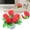 D, variant on Artificial Soft Pink Roses in Vase 4.7*5.9in, Fake Romantic Pink Rose Bouquet with White Pot for Desk Table Decor, Small Faux Floral Arrangement Centerpiece for Home Office Living Room Bedroom