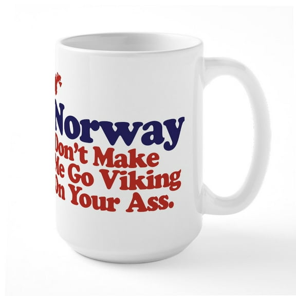 CafePress - 2 Norway Mugs - 15 oz Ceramic Large White Novelty Mug