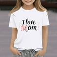 thumbnail image 2 of AUNVITO Boys & Girls I Love Mom Print Casual Short Sleeve T-Shirt Round Neck Pullover Top Spring Summer Mother's Day Graphic Tee, 2 of 7