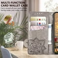 thumbnail image 4 of Designed for Samsung Galaxy S23 Ultra Case Wallet,Women Flip Folio Cover with Credit Card Holders Butterfly Emboss PU Leather Stand Wrist Strap Phone Case for Galaxy 23 Ultra 5G (Gray), 4 of 15