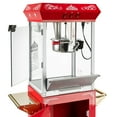 thumbnail image 3 of Olde Midway Vintage-Style Popcorn Machine Popper with Cart and 8 Ounce Kettle, Red, 3 of 7