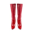 thumbnail image 2 of Ninety Union Villa Tall Lucite Square Toe Elastic And Nappa Boot, Burgundy, 13, 2 of 5