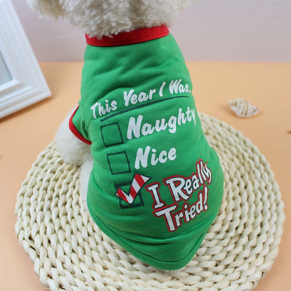 Dog shirt Dog Christmas T shirt Pet T shirt Dogs Christmas T Shirt Summer Dog T shirt Pet Dogs Clothing Christmas Dog Clothing Polyester T shirt Puppy Costume Walmart