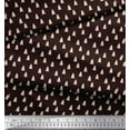 thumbnail image 2 of Soimoi Brown polyester Crepe Fabric Christmas Tree Printed Craft Fabric by the Yard 42 Inch Wide, 2 of 3