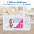 thumbnail image 2 of Monitor de vídeo para bebés VTech VM5263 con pantalla LCD HD de 5 pulgadas, color blanco, 2 of 9