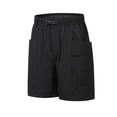 thumbnail image 4 of FRSASU Men's 7" Casual Shorts Summer Elastic Waist Quick Dry Lightweight Hiking Fishing Cargo Shorts Black, 4 of 6